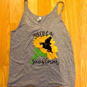 Alice in wonderland sunflower tank top